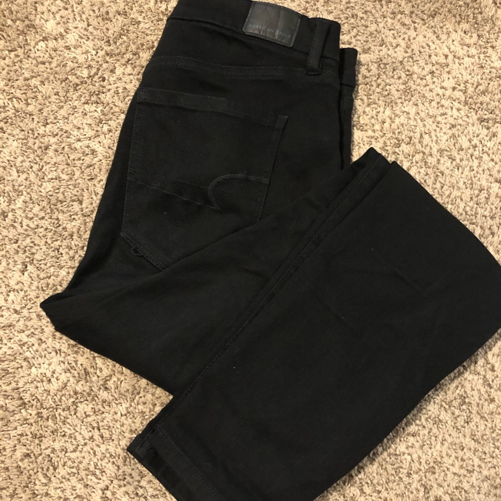 American Eagle Curvy Fit Black Skinny Jeans Size 8